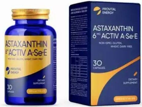 PROVITAL ENERGY АСТАКСАНТИН-АКТИВ МИЦЕЛЛИРОВАННЫЙ А SE Е КАПСУЛЫ 6 МГ 1300 МГ №30