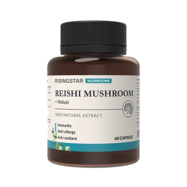 RISINGSTAR MUSHROOM ГРИБНАЯ СЕРИЯ РЕЙША С МУМИЕ КАПСУЛЫ  0,45 Г №60