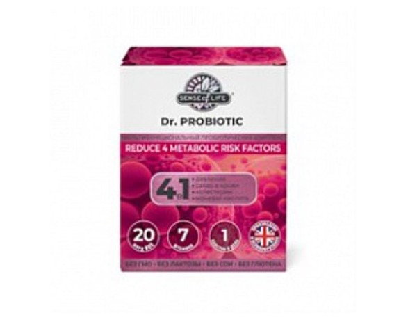 SENSE OF LIFE DR. PROBIOTIC CНИЖЕНИЕ 4 МЕТАБОЛИЧЕСКИХ ФАКТОРОВ РИСКА КАПСУЛЫ  600 МГ №30