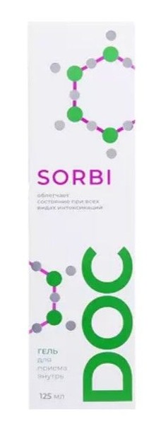SORBIDOC/СОРБИДОК СОРБИГЕЛЬ УЛЬТРА ДЕТОКС ГЕЛЬ ДЛЯ ПРИЕМА ВНУТРЬ  125 МЛ №1
