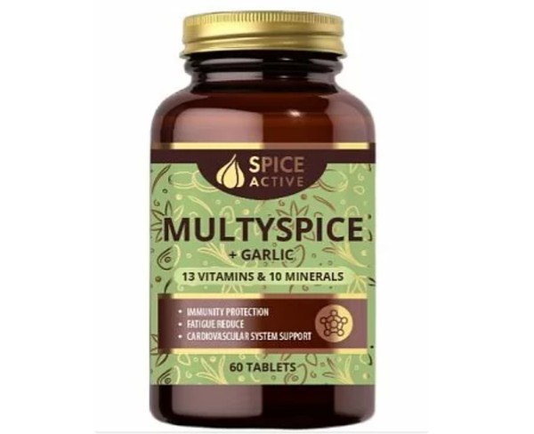 SPICE ACTIVE МУЛЬТИСПАЙС С ЭКСТРАКТОМ ЧЕСНОКА/MULTYSPICE WITH GARLIC ТАБЛЕТКИ    №60
