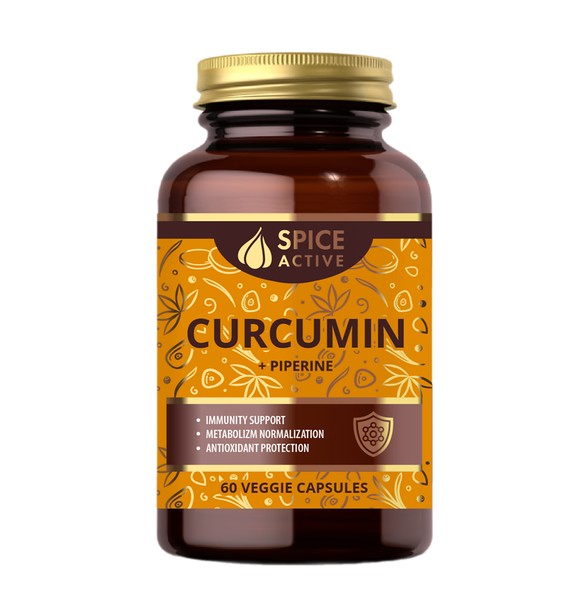 SPICE ACTIVE КУРКУМИН С ПИПЕРИНОМ КАПСУЛЫ  0,53 Г №60