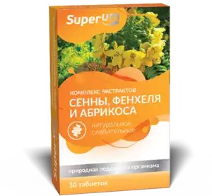SUPERUM/СУПЕРУМ КОМПЛЕКС ЭКСТРАКТОВ СЕННЫ, ФЕНХЕЛЯ И АБРИКОСА ТАБЛЕТКИ  500 МГ №30