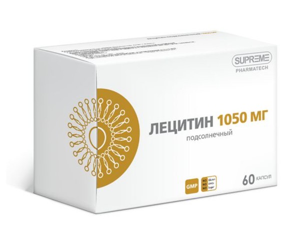 SUPREME ЛЕЦИТИН ПОДСОЛНЕЧНЫЙ КАПСУЛЫ 1050 МГ 1340 МГ №60