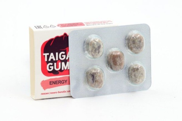 TAIGA GUM ЖЕВАТЕЛЬНАЯ СМОЛКА ENERGY РЕЗИНКИ ЖЕВАТЕЛЬНЫЕ 0,8 Г №5