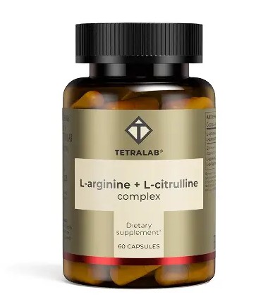 TETRALAB L-АРГИНИН+L-ЦИТРУЛЛИН КОМПЛЕКС КАПСУЛЫ  0,55 Г №60