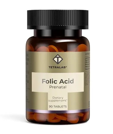 TETRALAB ПРЕНАТАЛ ФОЛИЕВАЯ ПЛЮС ТАБЛЕТКИ ПОКРЫТЫЕ ОБОЛОЧКОЙ  0,31 Г №90