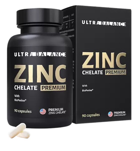 ULTRABALANCE ЦИНК ХЕЛАТ PREMIUM BIOPERINE КАПСУЛЫ  300 МГ №90