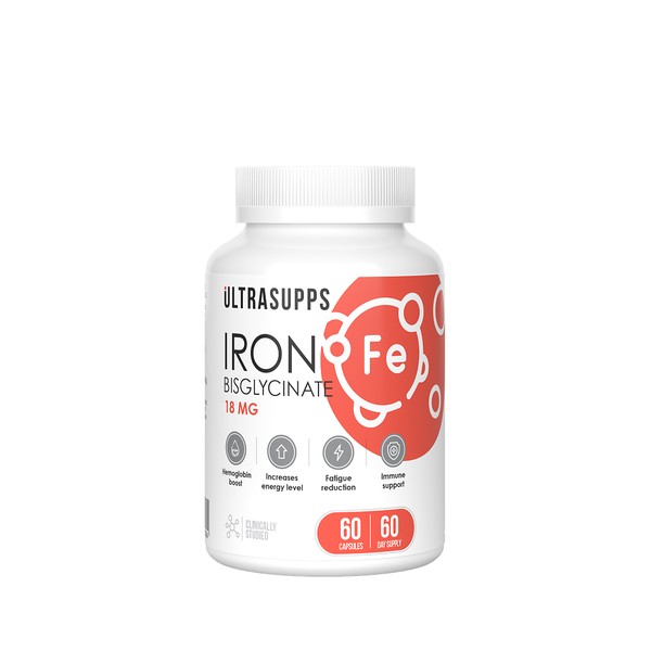 ULTRASUPPS ЖЕЛЕЗО КАПСУЛЫ 18 МГ 325 МГ №60