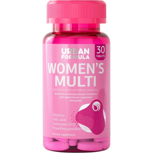 URBAN FORMULA MULTI WOMENS/ВИТАМИННО-МИНЕРАЛЬНЫЙ КОМПЛЕКС ОТ A ДО ZN Д/ЖЕНЩИН ТАБЛЕТКИ  1,25 Г №30