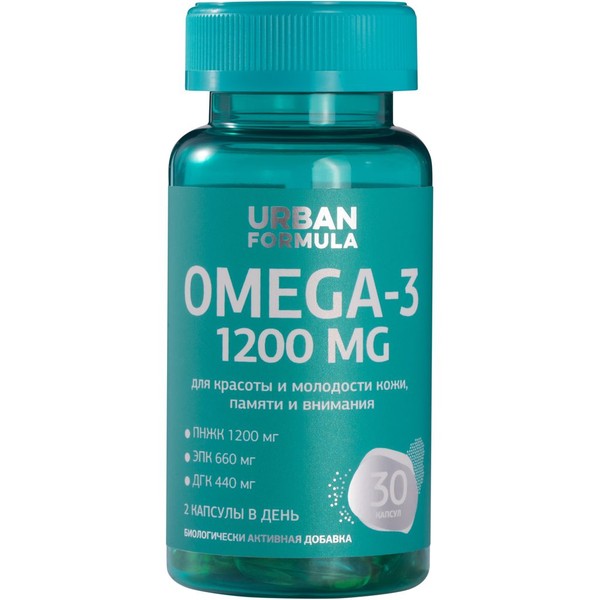 URBAN FORMULA OMEGA-3/ОМЕГА 3–60% ОКЕАНИКА КАПСУЛЫ 1200 МГ 1,4 Г №30