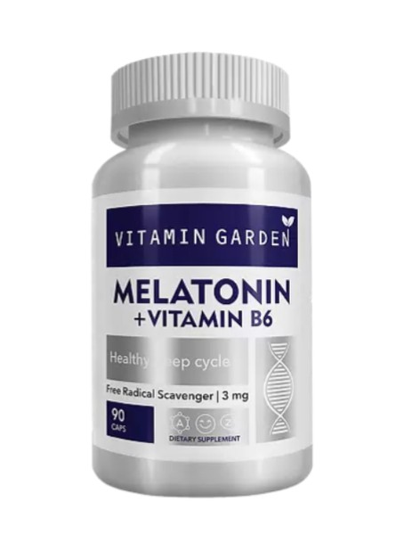 VITAMIN GARDEN МЕЛАТОНИН+ВИТАМИН В6 КАПСУЛЫ 3 МГ 430 МГ №90