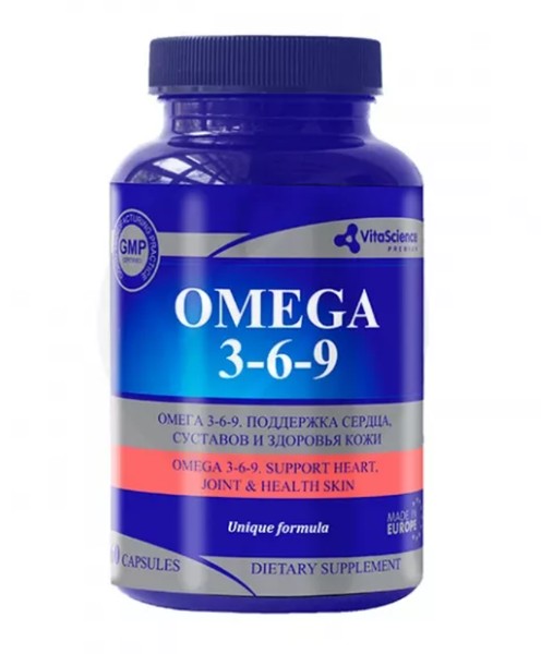 VITALIFE/VITASCIENCE PREMIUM ОМЕГА 3-6-9 КАПСУЛЫ  1437,6 МГ №60
