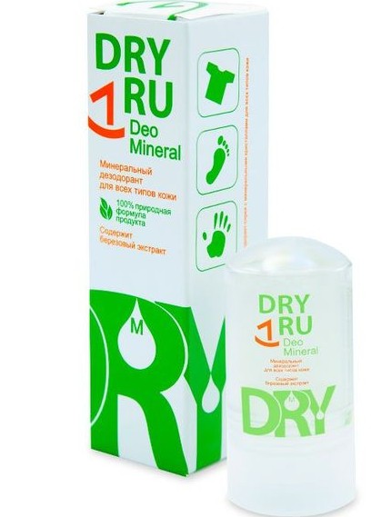 DRY RU DEO ДЕЗОДОРАНТ МИНЕРАЛЬНЫЙ ДЕЗОДОРАНТ 60 Г №1