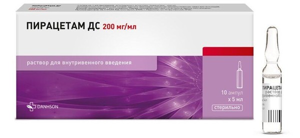 ПИРАЦЕТАМ ДС РАСТВОР ДЛЯ ВНУТРИВЕННОГО ВВЕДЕНИЯ 200 МГ/МЛ 5 МЛ №10