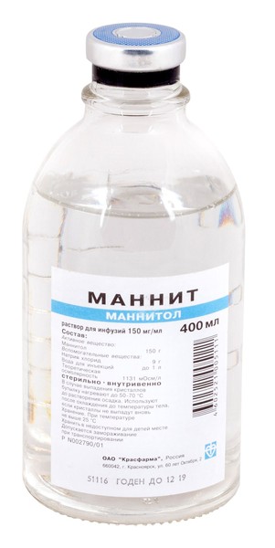 МАННИТ РАСТВОР ДЛЯ ИНФУЗИЙ 150 МГ/МЛ 400 МЛ №1