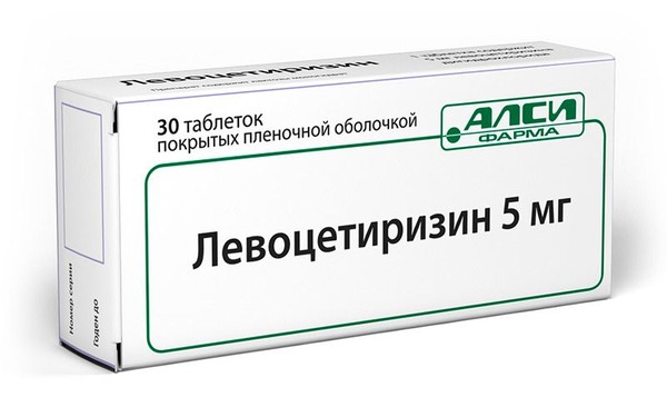 ЛЕВОЦЕТИРИЗИН ТАБЛЕТКИ ПОКРЫТЫЕ ПЛЕНОЧНОЙ ОБОЛОЧКОЙ 5 МГ   №30