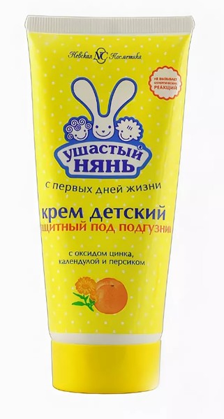 УШАСТЫЙ НЯНЬ КРЕМ ЗАЩИТНЫЙ ПОД ПОДГУЗНИК ОКСИД ЦИНКА/КАЛЕНДУЛА/ПЕРСИК КОСМЕТИЧЕСКИЙ КРЕМ 100 МЛ №1