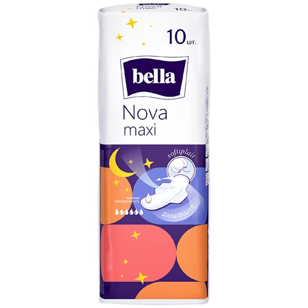 BELLA NOVA MAXI ПРОКЛАДКИ 5 КАПЕЛЬ ПРОКЛАДКИ ЖЕНСКИЕ ГИГИЕНИЧЕСКИЕ №10