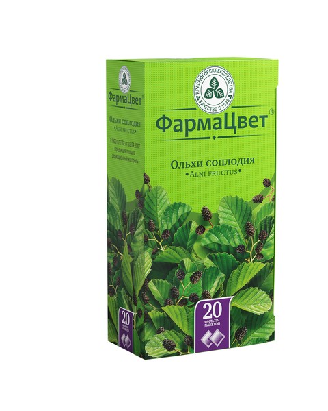 ОЛЬХИ СОПЛОДИЯ ЛЕКАРСТВЕННОЕ РАСТИТЕЛЬНОЕ СЫРЬЕ  1,5 Г №20