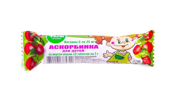 АСКОРБИНКА ВИШНЯ ТАБЛЕТКИ  3 Г №10