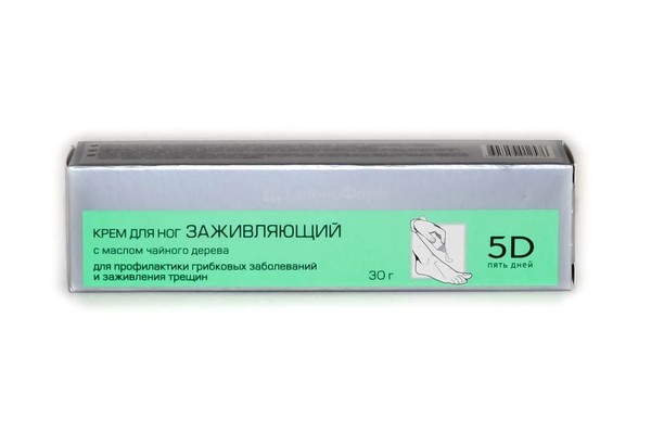 5 ДНЕЙ КРЕМ Д/НОГ ЗАЖИВЛЯЮЩ ЧАЙНОЕ ДЕРЕВО КОСМЕТИЧЕСКИЙ КРЕМ 30 Г №1