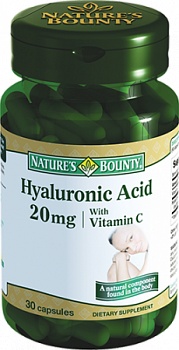 NATURES BOUNTY ГИАЛУРОНОВАЯ КИСЛОТА С ВИТАМИНОМ C КАПСУЛЫ 20 МГ   №30