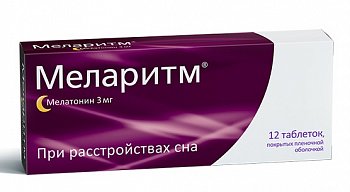 МЕЛАРИТМ ТАБЛЕТКИ ПОКРЫТЫЕ ПЛЕНОЧНОЙ ОБОЛОЧКОЙ 3 МГ   №12