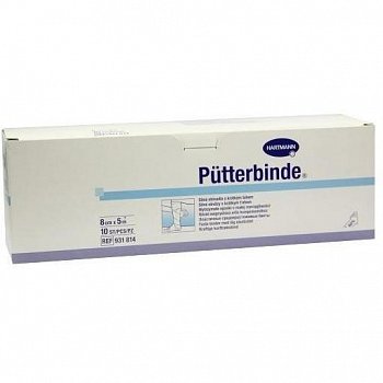 PUTTERBINDE БИНТ КОМПРЕССИОННЫЙ ДЛЯ ПЕРЕКРЕСТНОЙ ПЕРЕВЯЗОЧНОЙ ТЕХНИКИ (5.0 М X 8.0 СМ) БИНТ КОМПРЕССИОННЫЙ №1