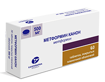 МЕТФОРМИН КАНОН ТАБЛЕТКИ ПОКРЫТЫЕ ПЛЕНОЧНОЙ ОБОЛОЧКОЙ 500 МГ   №60