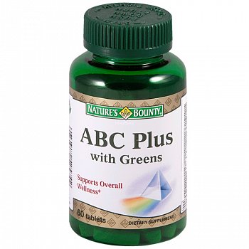 NATURES BOUNTY ABC ПЛЮС ГРИН ТАБЛЕТКИ  1859 МГ №60