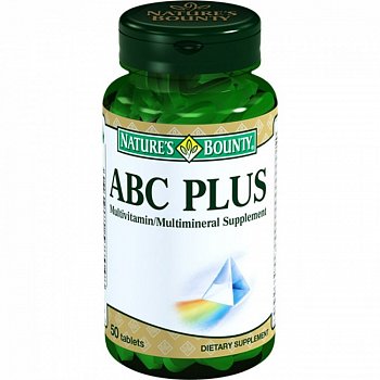 NATURES BOUNTY ABC ПЛЮС МУЛЬТИВИТАМИННЫЙ КОМПЛЕКС ТАБЛЕТКИ    №50