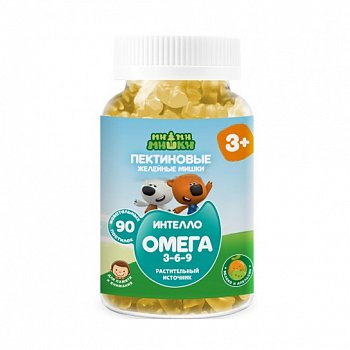 МИ-МИ-МИШКИ ИНТЕЛЛО ОМЕГА 3-6-9 ПАСТИЛКИ ЖЕВАТЕЛЬНЫЕ  2 Г №90