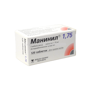 МАНИНИЛ 1.75 ТАБЛЕТКИ 1,75 МГ   №120