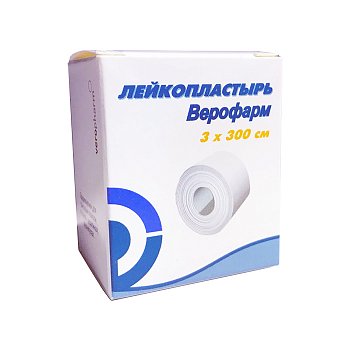 ВЕРОФАРМ ЛЕЙКОПЛАСТЫРЬ ПЛАСТЫРЬ НА ТКАНЕВОЙ ОСНОВЕ 3 СМХ300 СМ №1