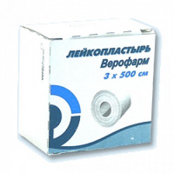 ВЕРОФАРМ ЛЕЙКОПЛАСТЫРЬ ПЛАСТЫРЬ НА ТКАНЕВОЙ ОСНОВЕ 3 СМХ500 СМ   №1