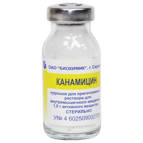КАНАМИЦИНА СУЛЬФАТ СТЕРИЛЬНЫЙ ПОРОШОК ДЛЯ ПРИГОТОВЛЕНИЯ РАСТВОРА ДЛЯ ВНУТРИМЫШЕЧНОГО ВВЕДЕНИЯ 1 Г   №1