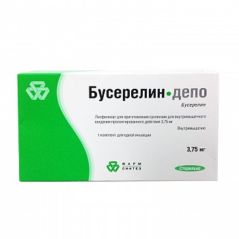 БУСЕРЕЛИН-ДЕПО ЛИОФИЛИЗАТ ДЛЯ ПРИГОТОВЛЕНИЯ СУСПЕНЗИИ ДЛЯ ВНУТРИМЫШЕЧНОГО ВВЕДЕНИЯ ПРОЛОНГИРОВАННОГО ДЕЙСТВИЯ 3,75 МГ №1