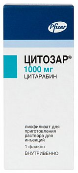 ЦИТОЗАР ЛИОФИЛИЗАТ ДЛЯ ПРИГОТОВЛЕНИЯ РАСТВОРА ДЛЯ ИНЪЕКЦИЙ 1 Г   №1