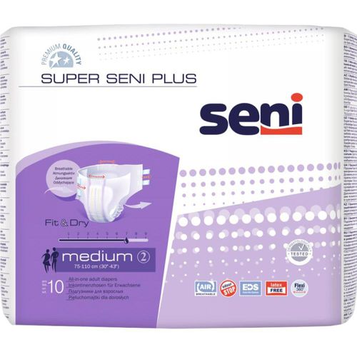SUPER SENI PLUS ПОДГУЗНИКИ ДЛЯ ВЗРОСЛЫХ MEDIUM ПОДГУЗНИКИ УРОЛОГИЧЕСКИЕ   №10