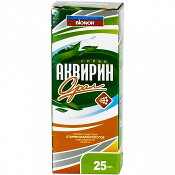 АКВИРИН ОРАЛ СПРЕЙ КОСМЕТИЧЕСКИЙ СПРЕЙ 25 МЛ №1