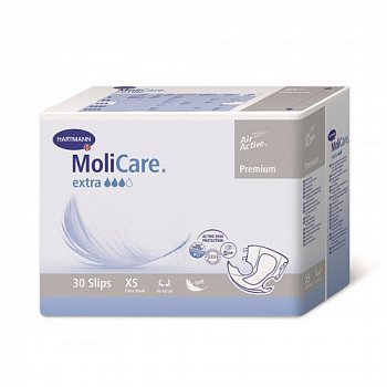 MOLICARE PREMIUM EXTRA SOFT ПОДГУЗНИКИ 1260 МЛ XS ПОДГУЗНИКИ УРОЛОГИЧЕСКИЕ   №30