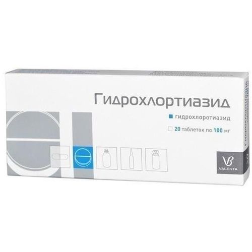 ГИДРОХЛОРТИАЗИД ТАБЛЕТКИ 100 МГ №20