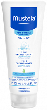 MUSTELA BEBE ГЕЛЬ ДЛЯ КУПАНИЯ 2 В 1 ШАМПУНЬ ДЛЯ ВОЛОС И ТЕЛА ДЛЯ ДЕТЕЙ  200 МЛ №1