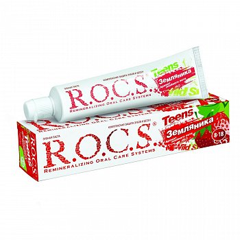 ROCS TEENS (8-18 ЛЕТ) ЗУБ ПАСТА ЗЕМЛЯНИКА ЗУБНАЯ ПАСТА ДЕТСКАЯ 74 Г №1