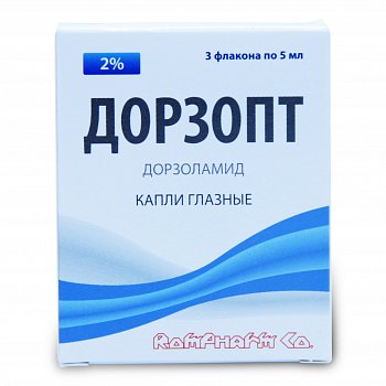 ДОРЗОПТ КАПЛИ ГЛАЗНЫЕ 20 МГ/МЛ 5 МЛ №1