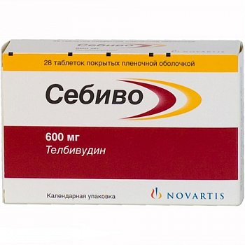СЕБИВО ТАБЛЕТКИ ПОКРЫТЫЕ ПЛЕНОЧНОЙ ОБОЛОЧКОЙ 600 МГ   №28