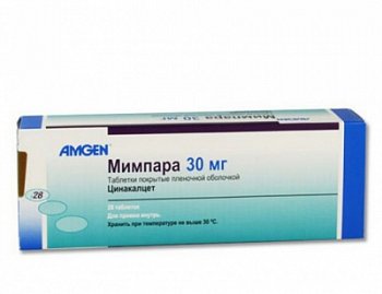 МИМПАРА ТАБЛЕТКИ ПОКРЫТЫЕ ПЛЕНОЧНОЙ ОБОЛОЧКОЙ 30 МГ   №28