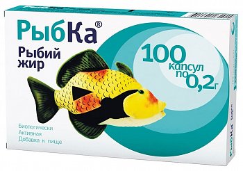 РЫБКА РЫБИЙ ЖИР КАПСУЛЫ 0,2 Г №100