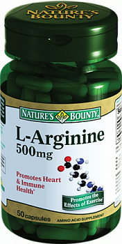 NATURES BOUNTY L-АРГИНИН КАПСУЛЫ 500 МГ   №50
